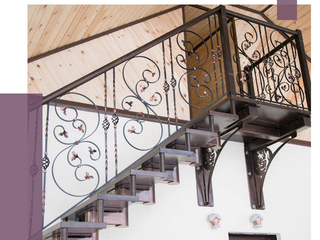 Кованые лестницы в Старом Осколе от 78913 руб. под ключ
