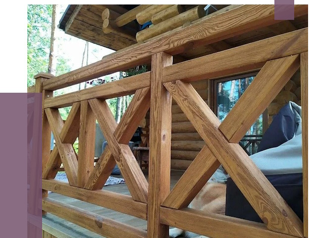 Деревянные перила под ключ в Старом Осколе от 7588 руб. 