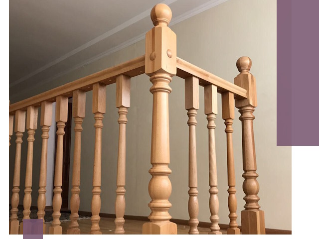 Деревянные перила на заказ в Старом Осколе: монтаж и изготовление