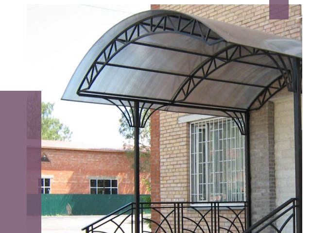 Металлические навесы и козырьки в Старом Осколе от 12646 руб.