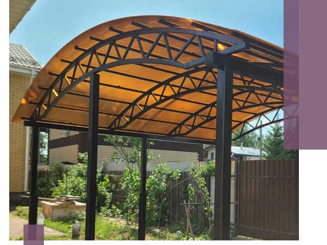 Изготовление навесов под ключ в Старом Осколе из качественных материалов