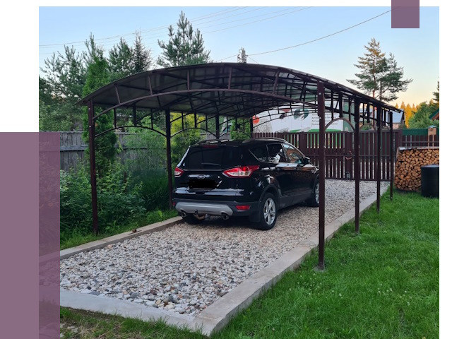 Навесы для автомобиля в Старом Осколе от 13000 руб.  | ПРОЛЁТ-Срк