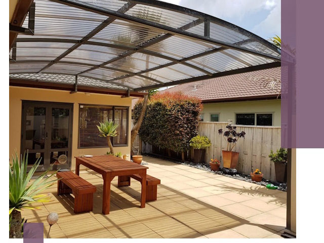 Навесы во двор под ключ в Старом Осколе — изготовление и монтаж