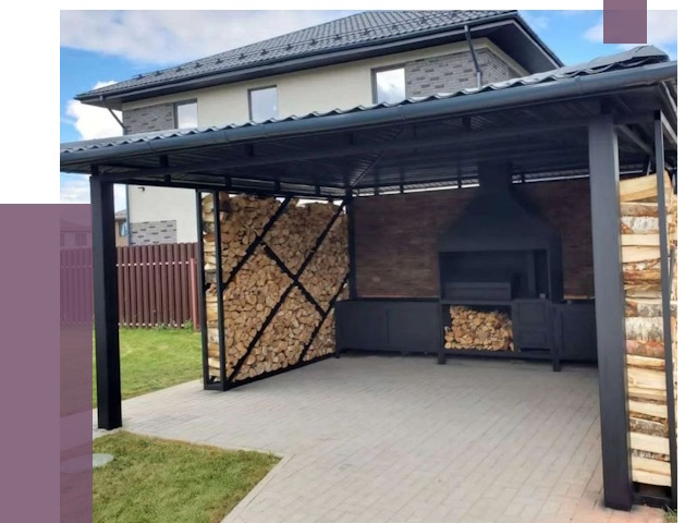 Навесы для барбекю в Старом Осколе от 12596 руб. под ключ | ПРОЛЁТ-Срк