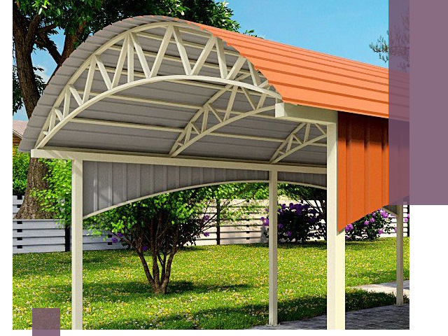 Навесы из профнастила под ключ в Старом Осколе — установка и монтаж