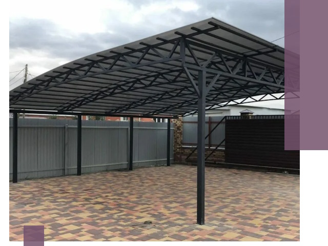 Металлические навесы под ключ в Старом Осколе — изготовление и монтаж