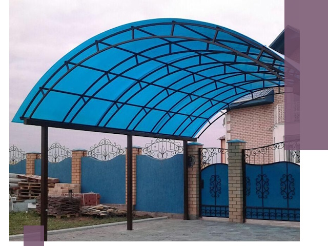 Арочные навесы под ключ в Старом Осколе — изготовление и монтаж