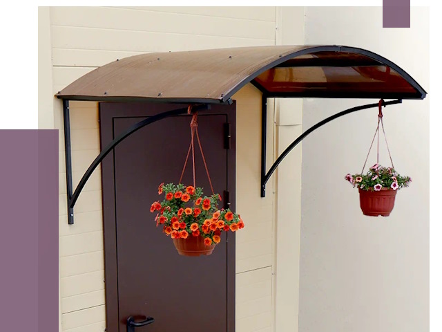 Козырьки над входом в Старом Осколе от 14670 руб.  | ПРОЛЁТ-Срк