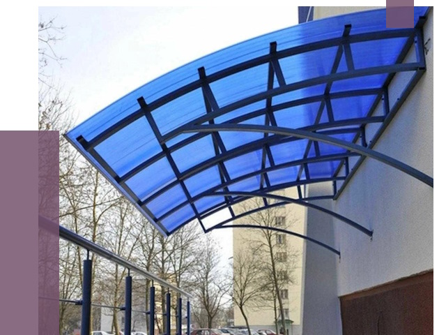 Козырьки из поликарбоната в Старом Осколе от 4249 руб. под ключ | ПРОЛЁТ-Срк