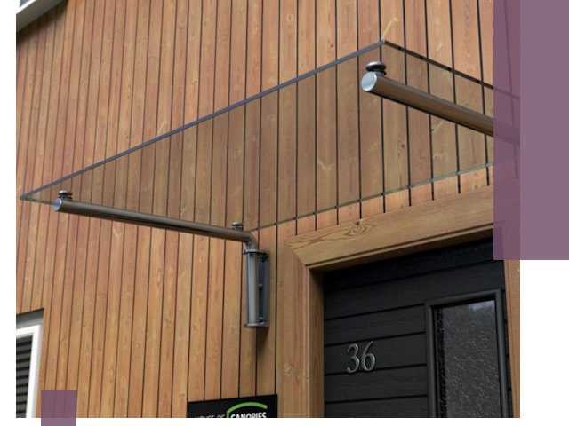 Стеклянные козырьки на входы и фасады в Старом Осколе