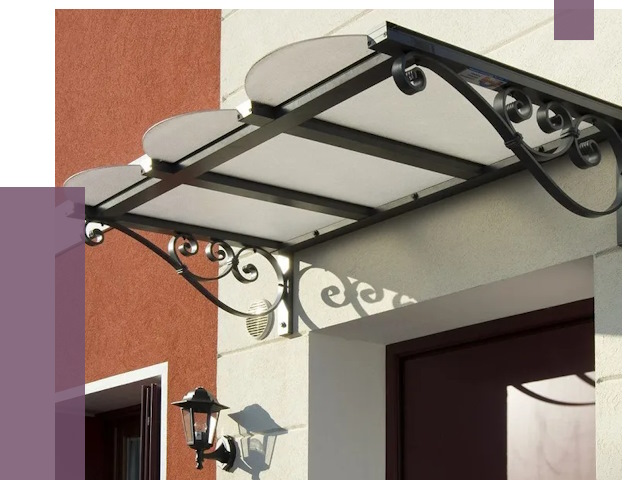 Односкатные козырьки в Старом Осколе от 8296 руб.  | ПРОЛЁТ-Срк