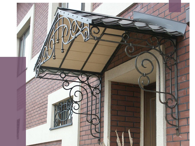 Двускатные козырьки в Старом Осколе под ключ от 12646 руб.