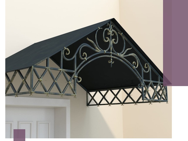 Двускатные металлические козырьки под ключ в Старом Осколе