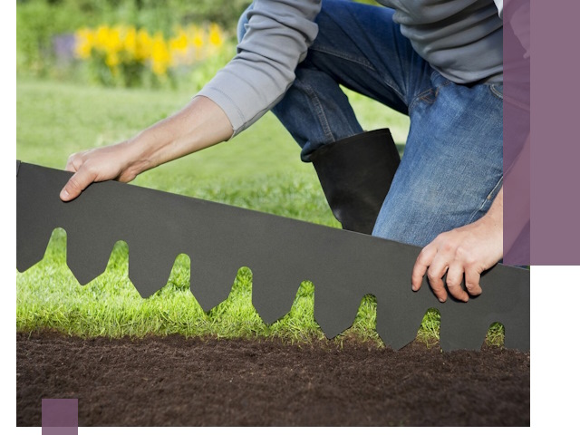 Металлические бордюры для газона в Старом Осколе — изготовление и монтаж